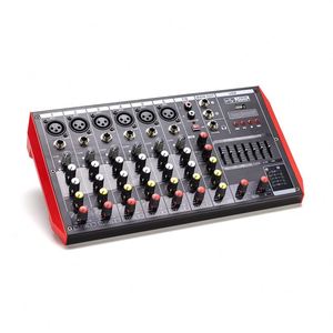 LANE Mezclador de audio con interfaz USB de 8 canales, de 8 canales mezclador digital, mezclador de potencia de audio, 8 canales