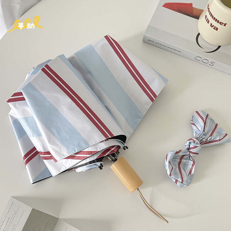 Manual with red and blue stripes