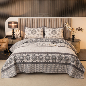Tất cả các mùa Nữ Hoàng Bohemian <span class=keywords><strong>Quilt</strong></span> 3-mảnh Trọng lượng nhẹ in coverlet và gối thiết lập - Product Image 1