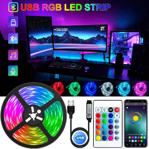 5050 <strong>RGB</strong> <strong>LED</strong> Strip Light Waterproof and Decorative with USB 5V Wi-Fi Connectivity Cuttable Feature - Product Image 2