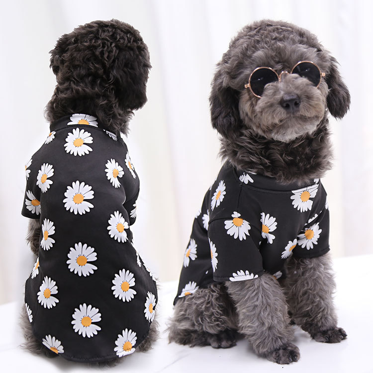 T-shirt chrysanthème noir