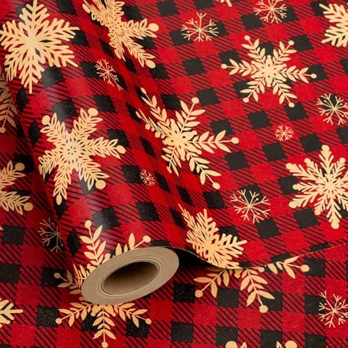Plaid rouge avec flocon de neige