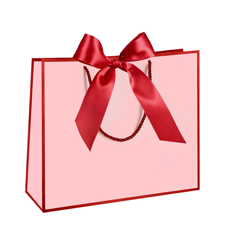Pink bag with red edge
