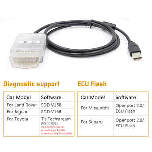 Más Openport 2,0 J2534 ecus Flash Chip de interfaz puerto abierto 2,0 Ecuflash con Software completo