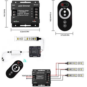 RF Color Box Monochrom Touch Controller Dc12-24V 18A LED RGB Strip Controller zum Einstellen der Helligkeit - Product Image 3