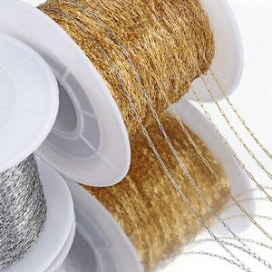 <span class=keywords><strong>10m</strong></span>超微細ステンレス鋼0.8mmチェーンリアルゴールド色保存チェーンDiyネックレス鎖骨フラットOクロスチェーン
