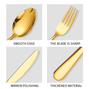 Factory Low Price 24 Pcs <strong>Flatware</strong> Sets Hot <strong>Selling</strong> Gold <strong>Flatware</strong> Stainless Steel Sliverware Cutlery Set With Gift Box