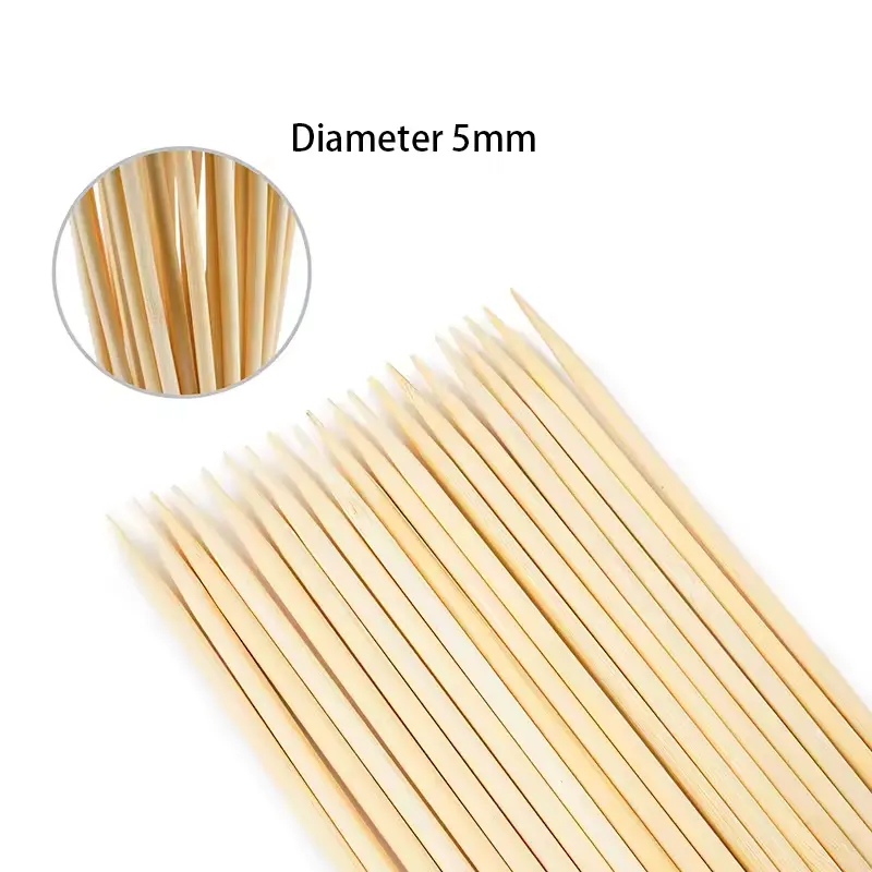 Tek kullanımlık doğal bambu özel logo toptan ucuz fiyat pürüzsüz yüzey yüksek kalite bambu sopalar