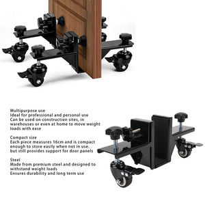 Jh-mech cài đặt cửa Bảng điều khiển nặng vận chuyển hiệu suất cao siêu bền cài đặt cửa đen Dolly - Product Image 2