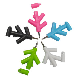 1 in 4 out 4in1 4 in 13.5mmオス-4メスイヤホンaux JackYオーディオスプリッターアダプターコンバーター - Product Image 2