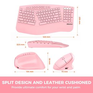 MEETION DirectorB Split <strong>Keyboard</strong> and <strong>Mouse</strong> Kit 121 Keys BT1 BT2 2.4G Wireless Office <strong>Custom</strong> Split Ergonomic <strong>Keyboard</strong> Manufacture - Product Image 6