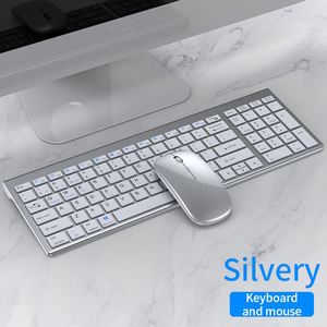 Directo de fábrica Slim 104 teclas ergonómico impermeable Bluetooth 5,0 recargable 2.4GZ teclado inalámbrico y ratón Combo Set Laptop