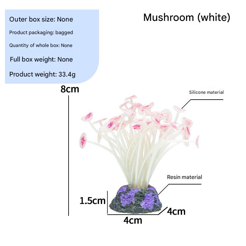 Round-leaf grass trident mushroom (white)