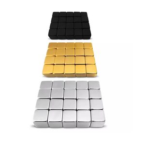 Kare manyetik blok N48 Model numarası Permanent kalıcı nadir toprak mıknatıslar altın kaplı N35 sınıf disk nikel özel kesme - Product Image 2