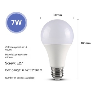 Fabrika sıcak satış iç mekan aydınlatması manuel düğme plastik alüminyum şerit B22 E27 E26 E14 baz LEDA ampul - Product Image 3
