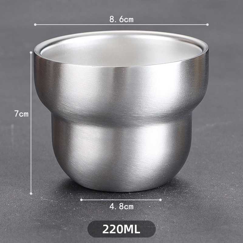 Gourd-shaped cup (matte silver)
