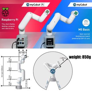Open-Source AI Visuelle Erkennung Raspberry Pi 280 Roboterarm 6 DOF Programmable Maker Education Kit Zeit begrenzte Bildung