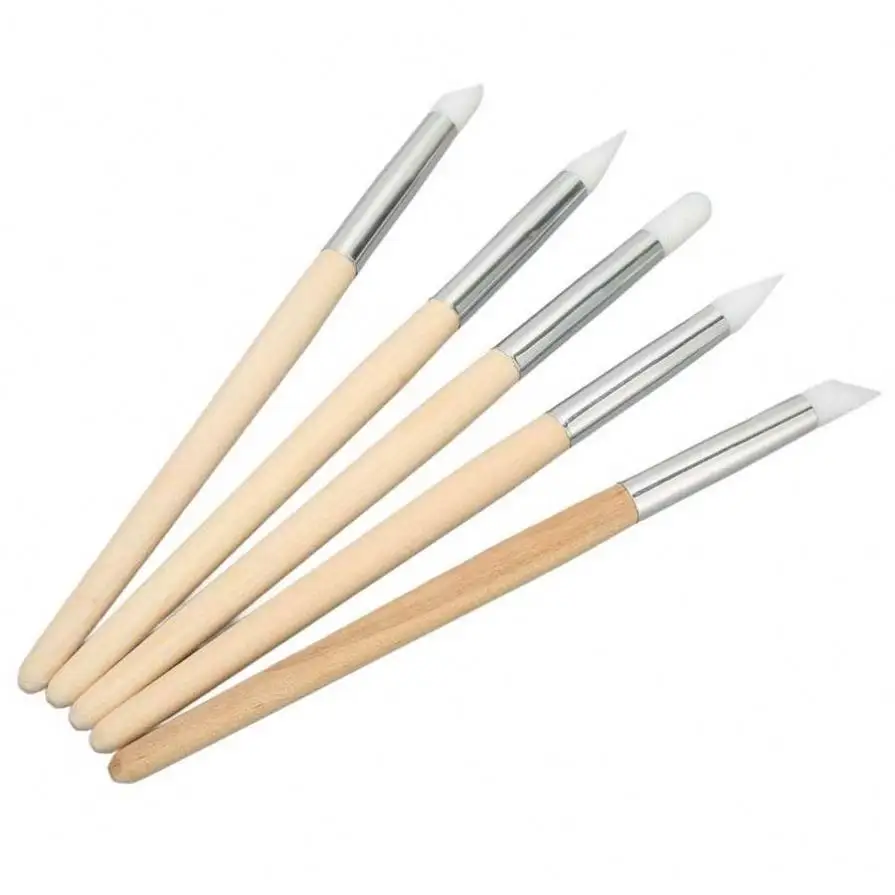 5 pièces montre cadran outil de nettoyage multi-fonctionnel Silicone brosse à gratter stylo ensemble pour montres réparateurs outils de nettoyage