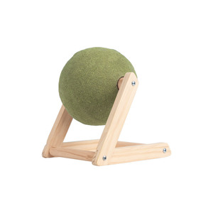 Wooden Interactive <strong>Catnip</strong> Ball Scratcher Toy Paw-Fect for Kitty Play - Product Image 1