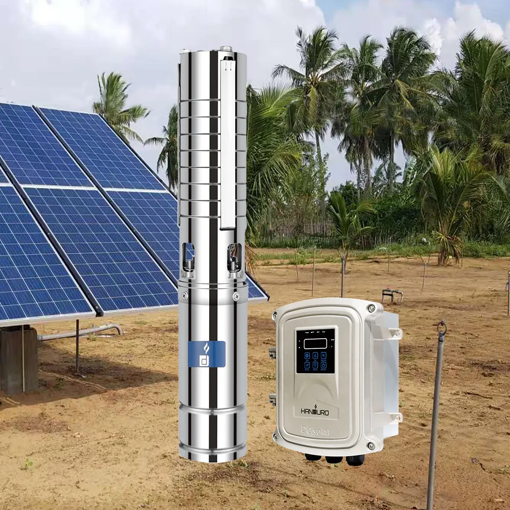Submissible pompa ad acqua solare 7.5 hp pronti per la spedizione/1 hp dc pompa sommergibile solare