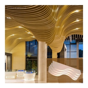 <strong>Building</strong> Decorative <strong>Material</strong> 3D Curved Wave Metal Suspended Aluminum Irregular <strong>Ceiling</strong> Panel Hotel Hall Pop False <strong>Ceiling</strong> Design - Product Image 6