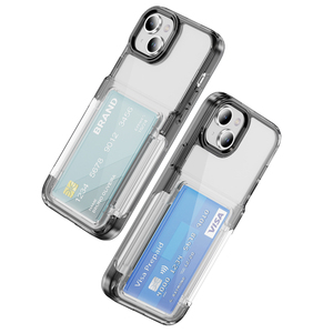 iPhone 16带卡座功能的透明手机壳，配有方便的卡槽手机壳 - Product Image 1