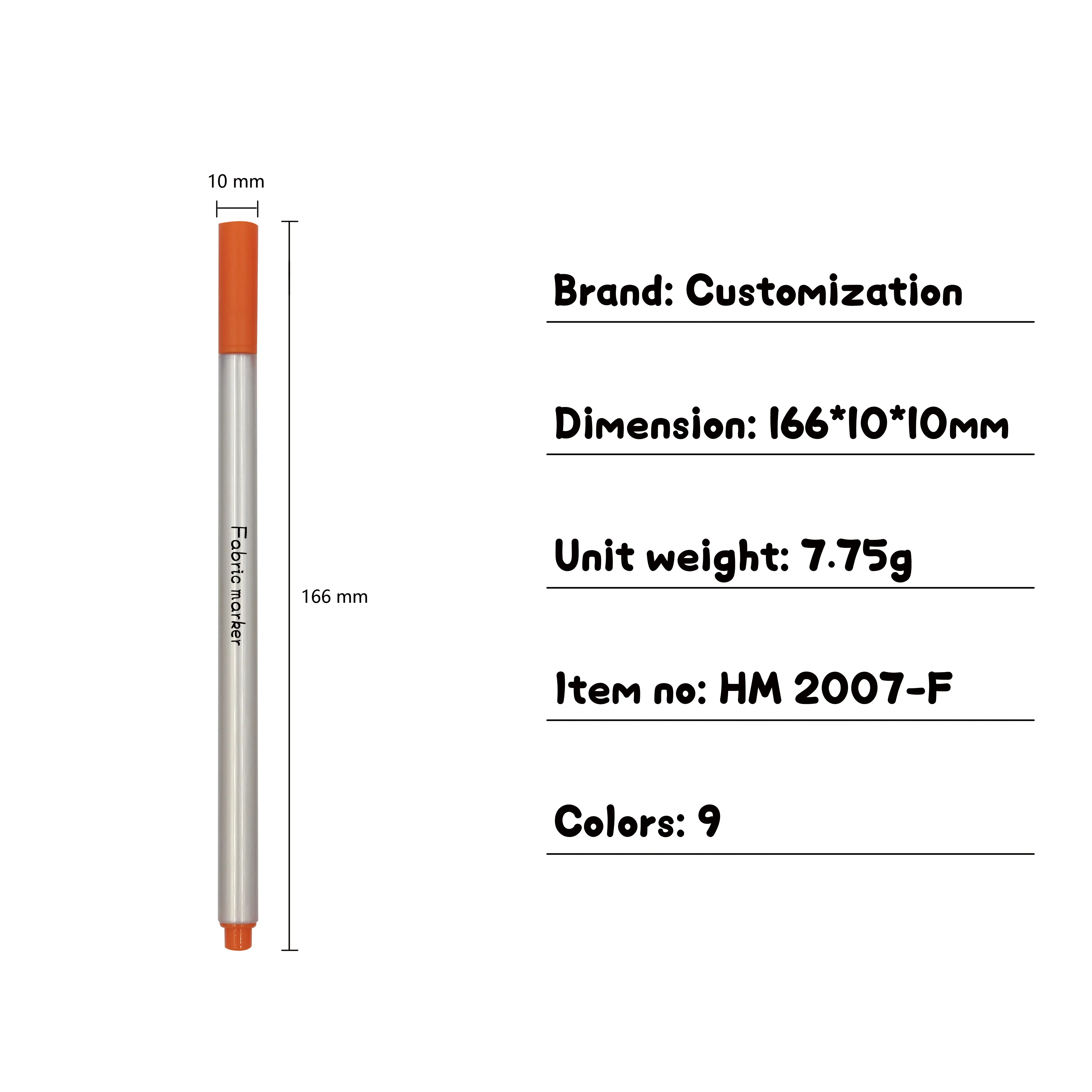 Caneta marcador para costura, caneta marcadora de tecido permanente de náilon com ponta fina não tóxica para costura