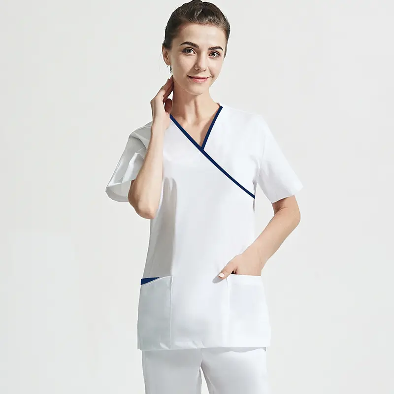 Hospital Private Label Scrubs Uniforms Medical Scrubs Uniformes Wholesale Short Sleeve Medical Uniforms Nursing Scrubs Sets doctor costume