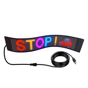 Светодиодная табличка с управлением через приложение, Гибкие USB светодиодные автомобильные знаки, программируемые пользовательские прокрутки, сообщения, цифровой дисплей, светодиодная матричная панель - Product Image 5