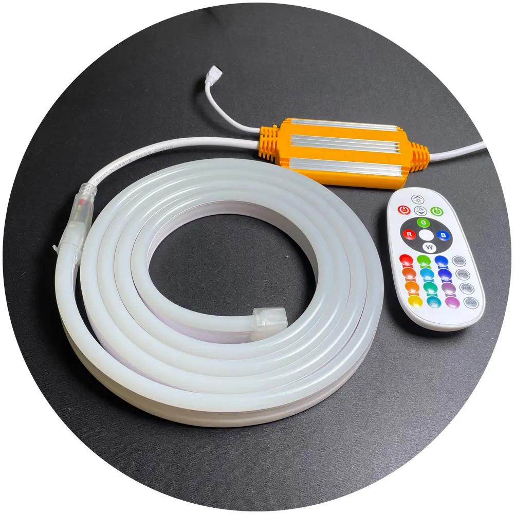 waterproof IP67 outdoor building 100m roll 10x20mm 1m cuttable PVC ac110v ac220v rgb neon strip rope led light