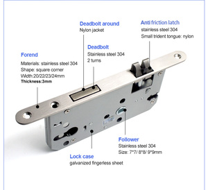 Chất lượng cao A72Z-LQV3 chống ma sát Lỗ mộng khóa chìa khóa mở khóa bền ABS & sắt xi lanh khóa cho cửa thép bằng gỗ chống trộm - Product Image 2