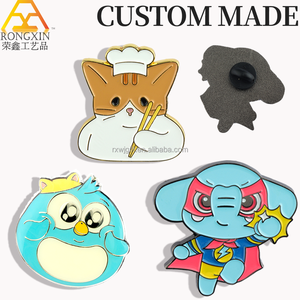 Mới Nhất Phong Cách Động Vật Chọc Mon Phim Hoạt Hình Kim Loại Pin Huy Hiệu Dễ Thương Mềm Men Trâm Anime Cho Tốt Nghiệp UV In Men Cứng - Product Image 4