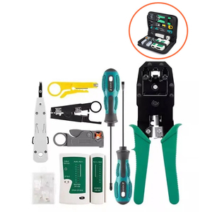 Kit de herramientas de reparación de red informática utilizado para equipos de fibra óptica LAN UTP Pelacables conector RJ45 5G redes Wi-Fi