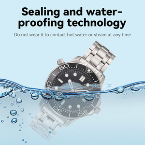 Cổ điển highend cảm giác bán 5ATM Đồng hồ cơ nam màu đen iuminou quay số vĩnh viễn lịch dạ quang - Product Image 5