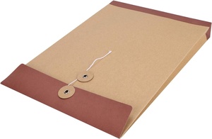 Benutzer definierte A3 A4 umwelt freundliche Knopf String Verschluss Umschlag Kraft papier erweiterbarer Umschlag für Dokumente Datei - Product Image 3