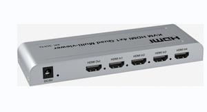 适用于4 Pc的Sofly Kvm Hdmi 4X1多观众交换机4k无缝四路多观众视频切割分段交换机