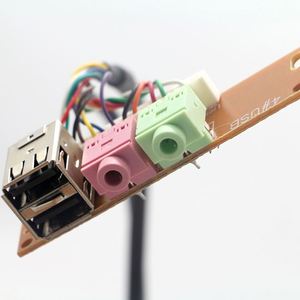 <strong>USB</strong> Front Baffle <strong>Host</strong> case Front <strong>USB</strong>+ Audio Baffle USB2.0+3.5mm Customized Wire Harness PCB Board Double Layer <strong>USB</strong> Support OEM