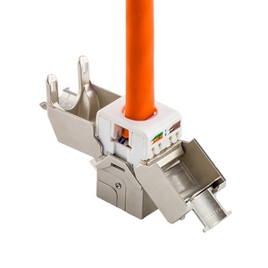Linkwylan Cat6A Keystone Jack RJ45 Modular Jack <strong>with</strong> Shield for Wall Plate Toolless Blank <strong>Patch</strong> <strong>Panel</strong> Telecom Parts - Product Image 4