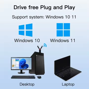 การ์ดเครือข่ายไร้สาย WD-AX3000สำหรับพีซีเดสก์ท็อปที่รับสัญญาณ WiFi USB 3.0 WiFi6ไดรเวอร์ฟรี - Product Image 6