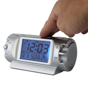 Retro quadrato LCD digitale sveglia parlante orologio da tavolo con retroilluminazione di tipo elettronico di movimento - Product Image 5