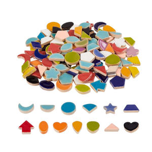 Kết Cấu Khảm Thủy Tinh Để Trang Trí Thủ Công Dự Án Nghệ Thuật DIY Khảm Chips Stained Loose Mosaic - Product Image 2