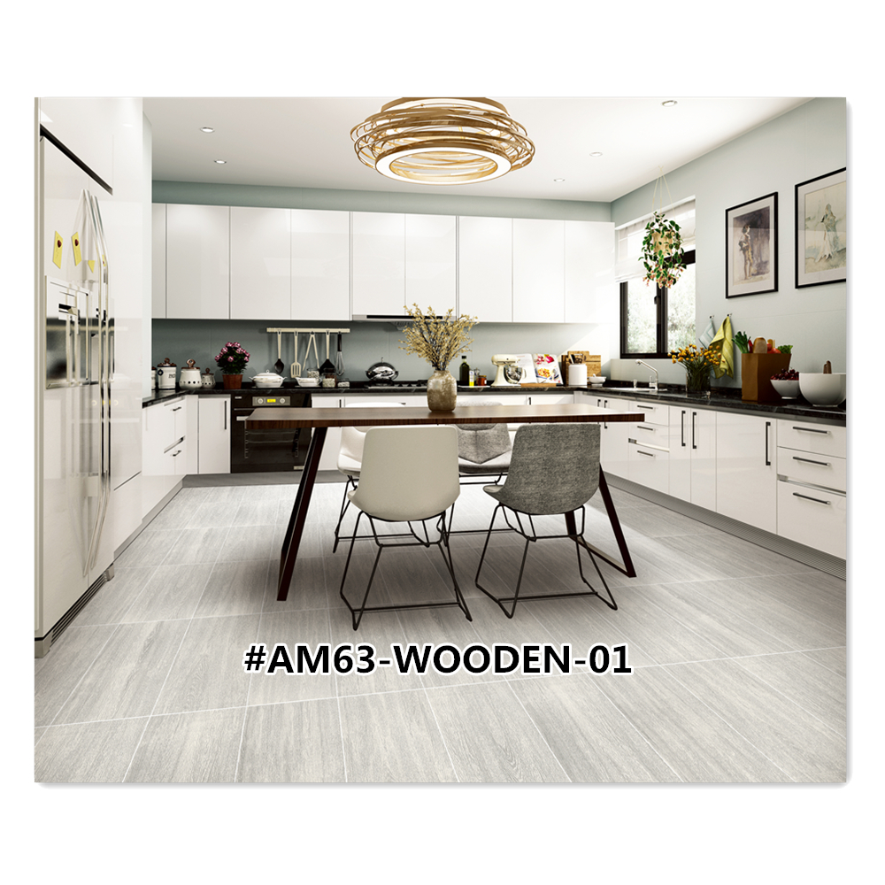 China Matte surface 3D inkjet printed wooden tile Interior glazed ceramic floor tile 300x600mm/12"x24"