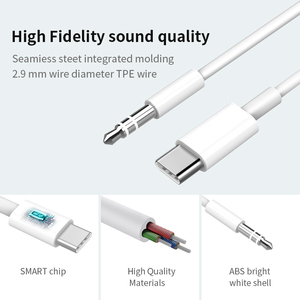 Cable convertidor de Audio de tipo C a 3,5mm, convertidor de frecuencia de audio a AUX, para Google, huawei, xiaomi - Product Image 5