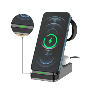 แท่นชาร์จไร้สายแบบ3 in 1สำหรับ iPhone 12 PRO MAX สำหรับ Apple Watch 10W แท่นชาร์จไร้สายอย่างรวดเร็วสำหรับ airpods - Product Image 5