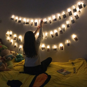 [Remote &amp; <strong>Timer</strong>] 16 Feet 40 <strong>LED</strong> Photo Clip <strong>String</strong> <strong>Lights</strong> (Warm White) - 8 Modes Choice Battery Operated Photo Clips - Product Image 6