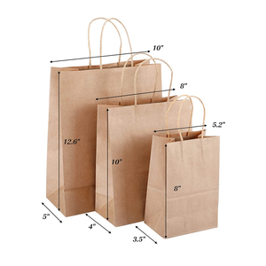 8X4.25X10.5 Bán Buôn Túi Giấy Kraft Màu Nâu Mua Sắm Túi Quà Tặng Hàng Hóa Có Tay Cầm - Product Image 6