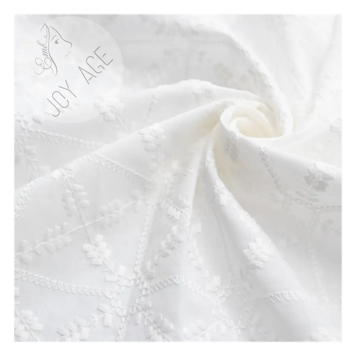 Tela Jacquard de poliéster y algodón, tejido fino liso, suave y pesado, con bordado de encaje, para camisa