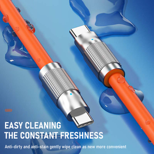 Soft Silicone Materials 60W to 100W 6A Super Fast Charge Type C Cable Fast Charging <strong>Usb</strong> C to C Cable - Product Image 4