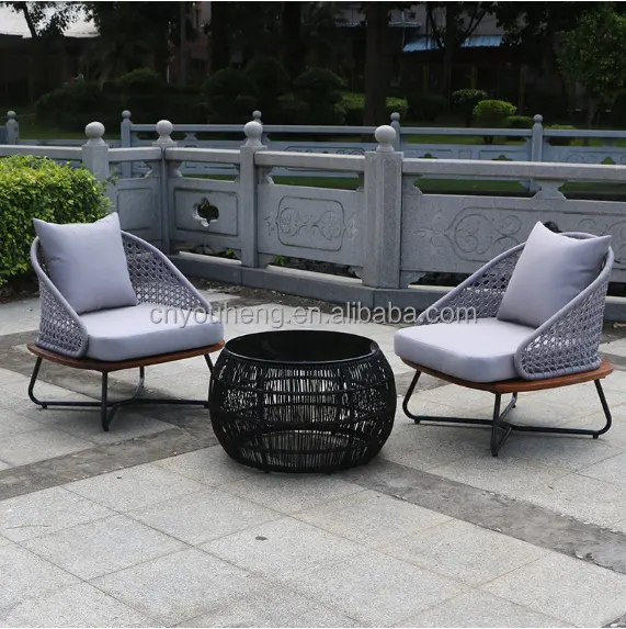Set di divani componibili rotondi in vimini mobili da giardino per esterni Dongguan Lazy Garden Rattan mobili da esterno