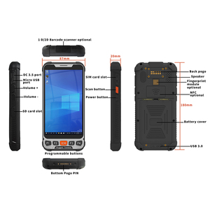 LONVILL industrial pda windows 10 pda tappeto palmare, 5.5 pollici NFC palmare android pda con wifi - Product Image 2